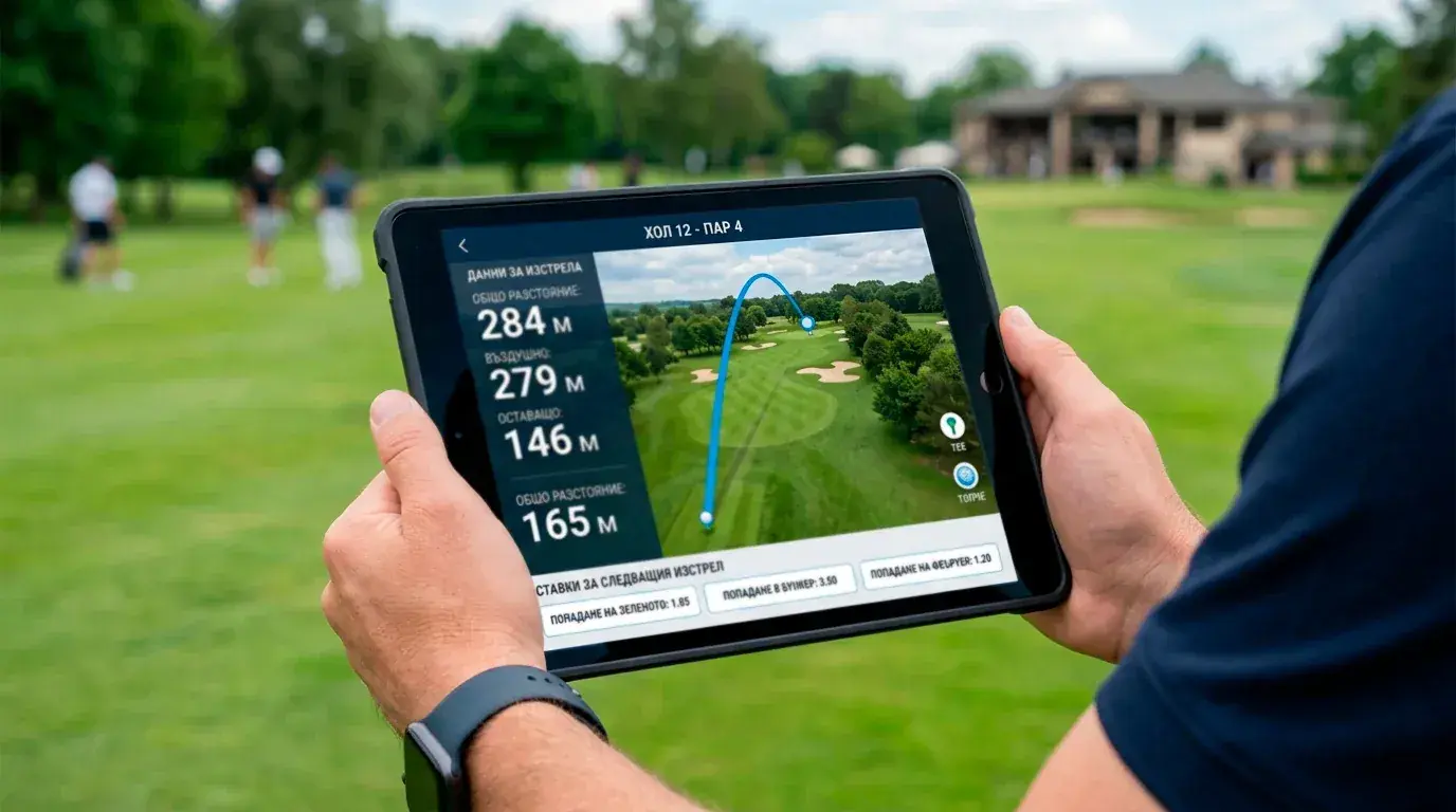 Shot tracking дисплей на PGA Tour Betcast