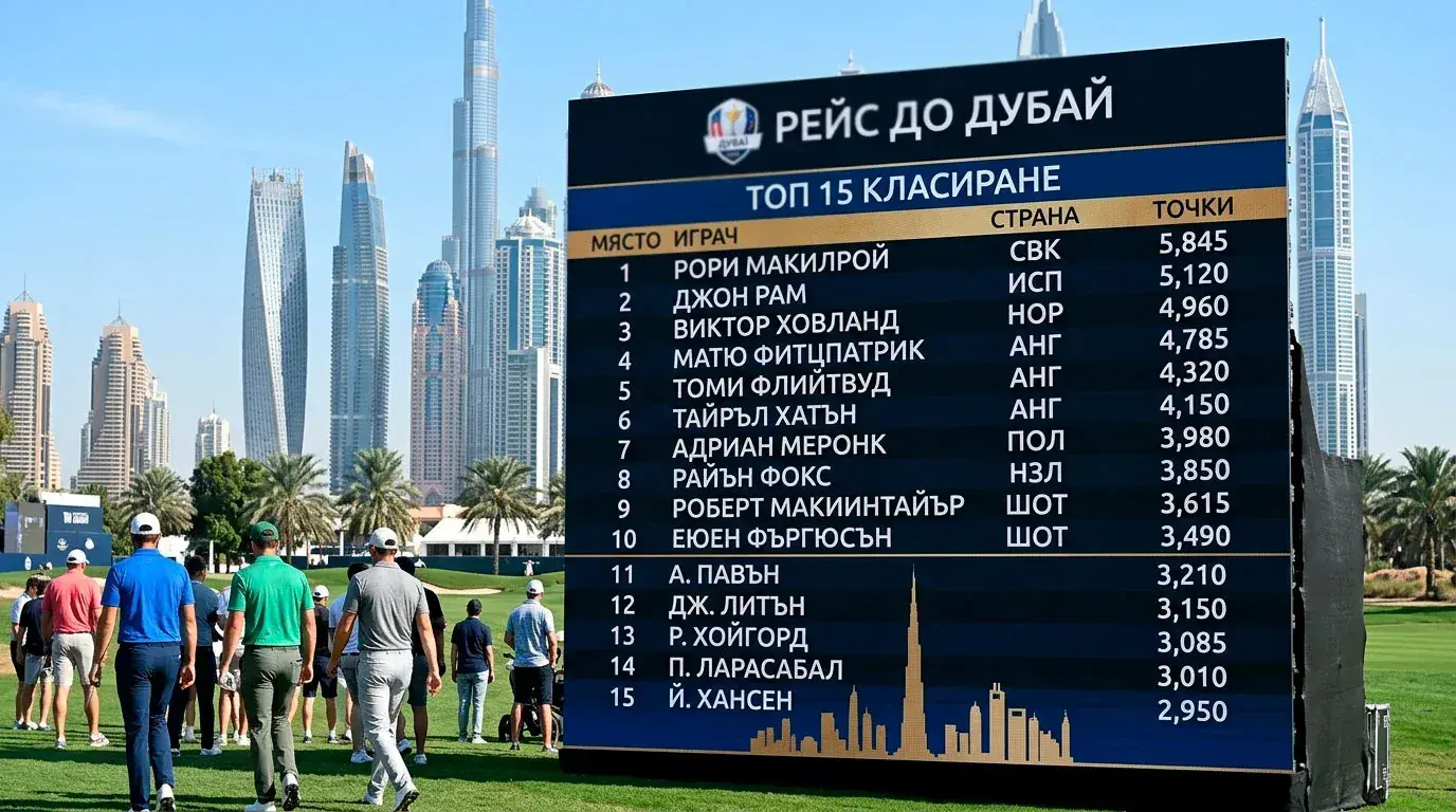 Класиране на Race to Dubai на DP World Tour