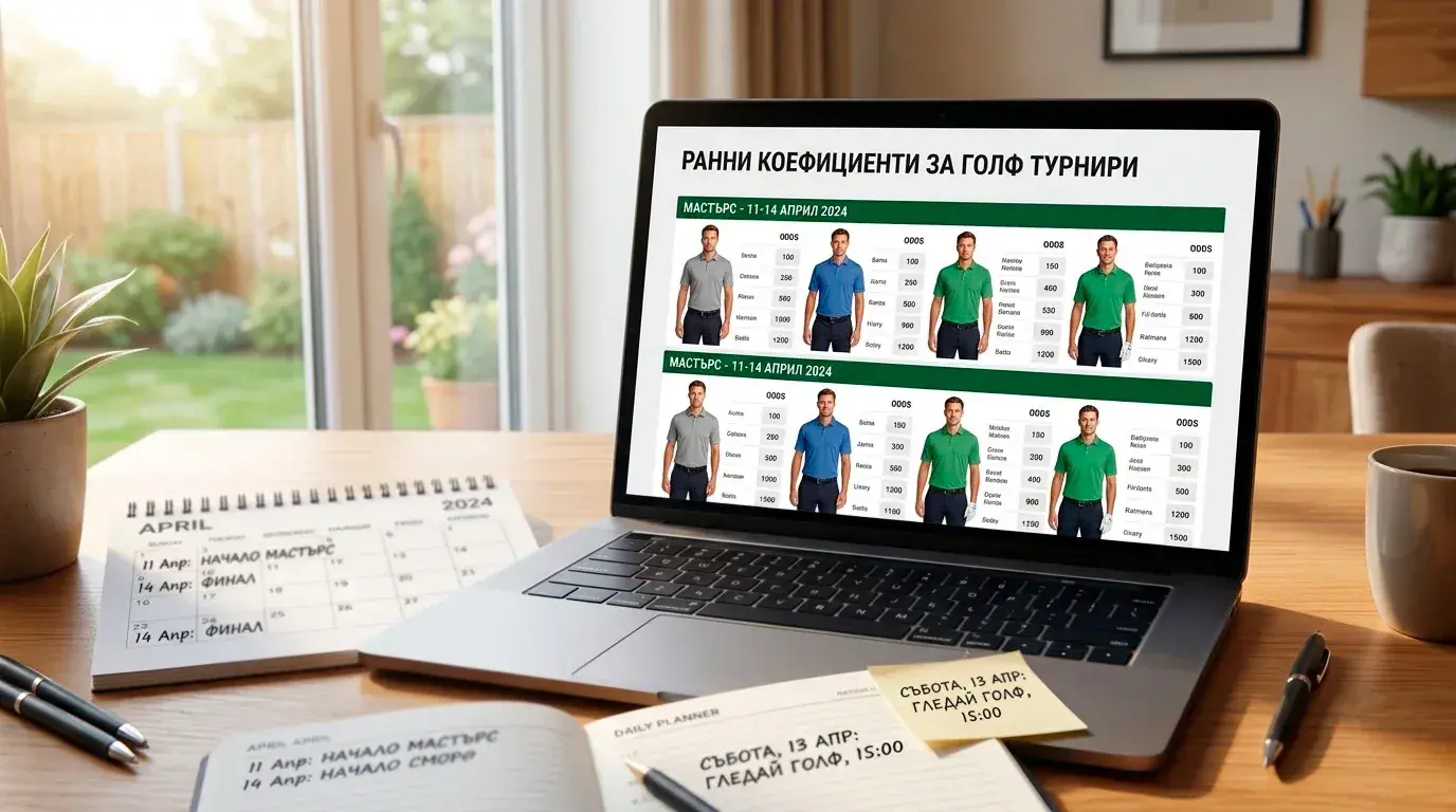 Ранни голф коефициенти седмици преди турнир