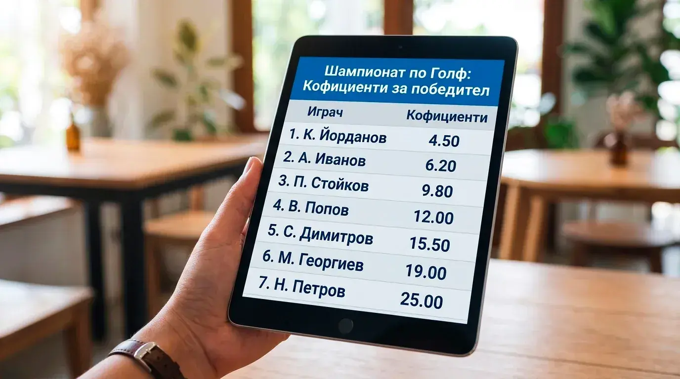 Десетични голф коефициенти на екран за залагане