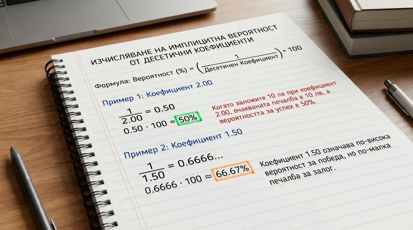 Изчисление на implied probability от голф коефициенти