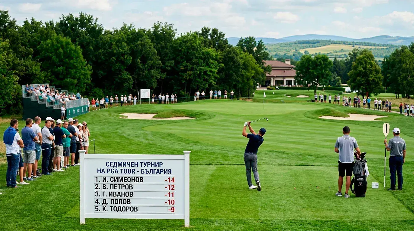 Седмичен PGA Tour турнир с голфъри на игрището