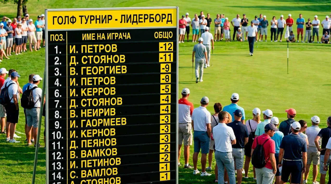 Голф класиране за Top 5 и Top 10 залози — лидерборд на PGA Tour турнир