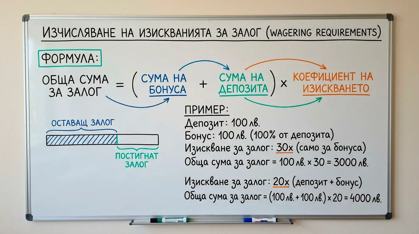 Формула за изчисляване на вейджер за голф бонус